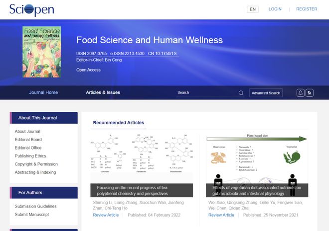 关于Food Science and Human Wellness切换投稿系统的公告